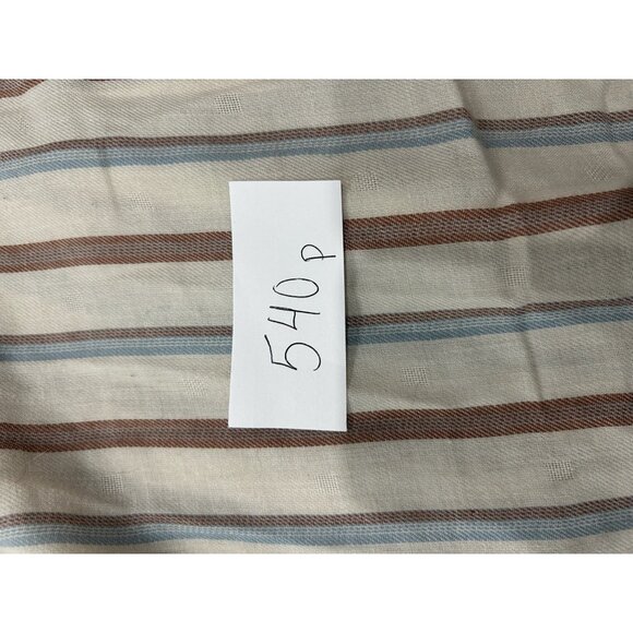 Love Notes Womens Sz Large Striped Button-Down Cropped Shirt Beige Blue Brown - Picture 9 of 10